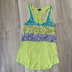 Express sequined top.  Super soft!